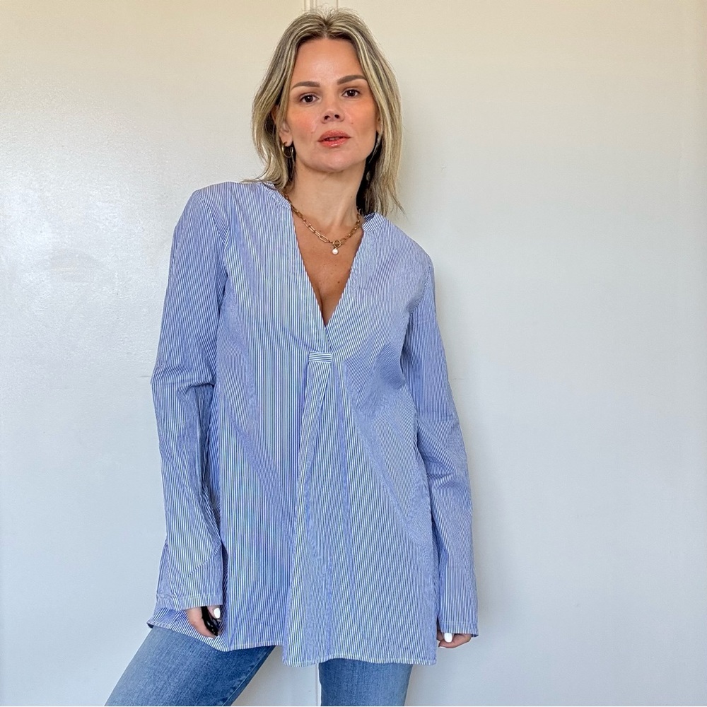 Theory Ofeliah Taff Stripe Top - Picture 7 of 16